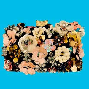 Multi Color Floral Clutch